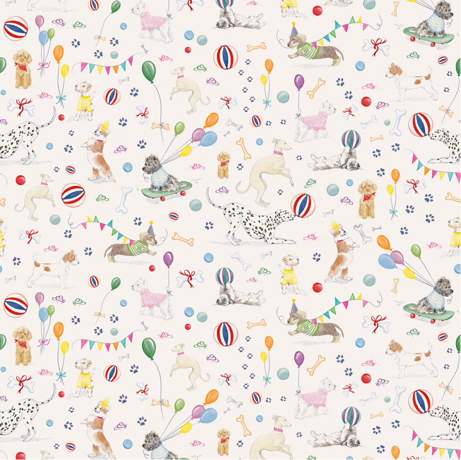 Papier peint - Les chiens joyeux - coloris 01